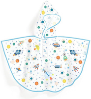 Transparentna pelerynka przeciwdeszczowa dla dzieci rakieta kosmiczna Djeco