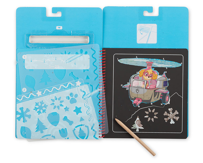 Wydrapywanka zdrapywanka z książką Psi Patrol Scratch Art Pad – Skye Melissa and Doug