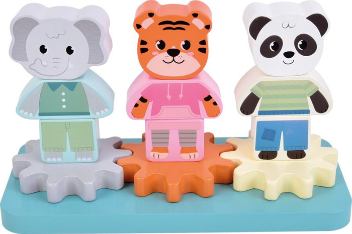 Klocki drewniane na palikach zwierzątka Jungle Friends Foot