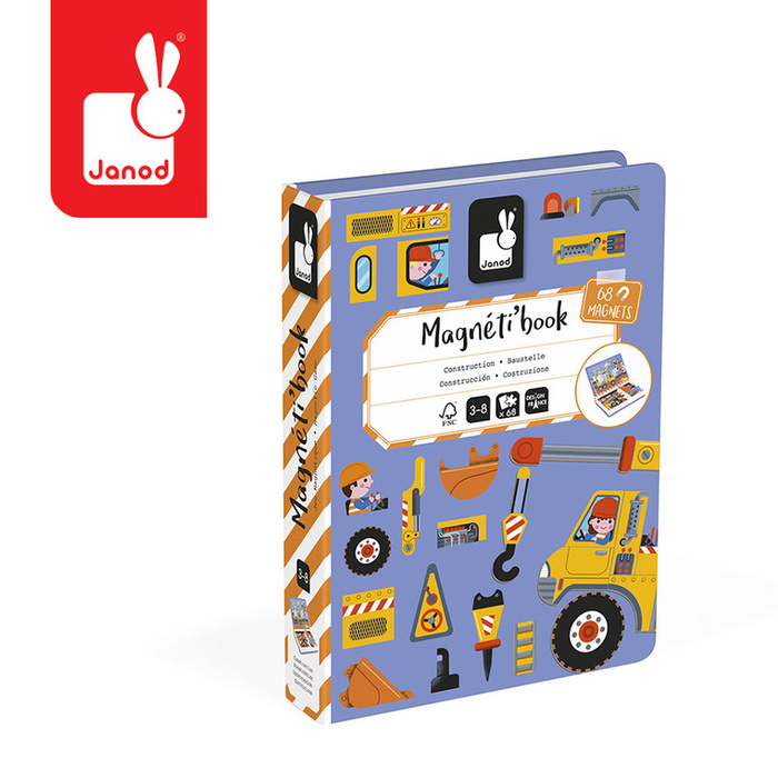 Magnetyczna układanka dla dzieci Plac budowy Janod