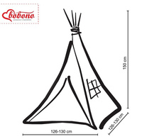 Namiot dla dzieci Tipi biało-niebieska kryjówka Bobono