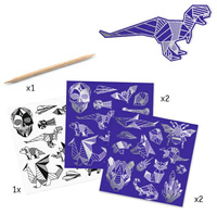 Wydrapywanka naklejki metaliczne "Iron" Djeco