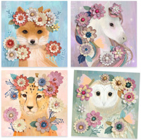 Zrób to sam wyklejanki Wianki 3D Djeco, zabawy kreatywne dla dzieci