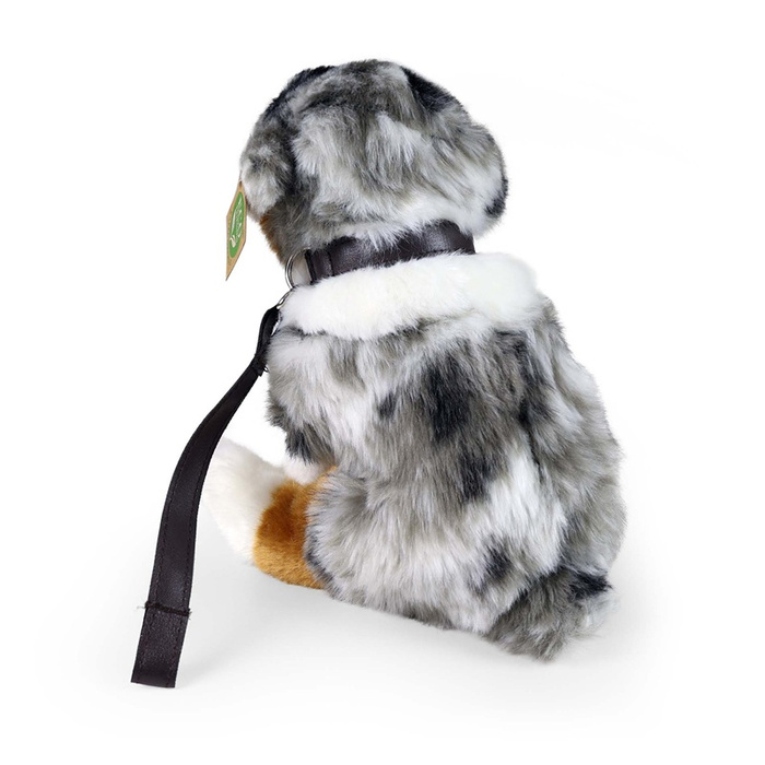 Ekologiczny pluszowy Owczarek Australijski 27 cm ze smyczą realistyczna Maskotka Rappa