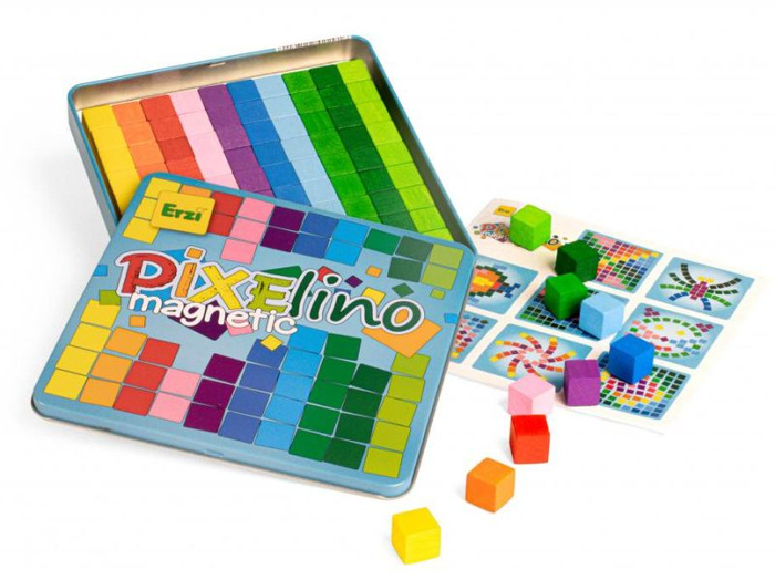 Magnetyczne klocki drewniane Pixelino Erzi