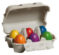 Drewniane kolorowe jajka 6 sztuk Erzi