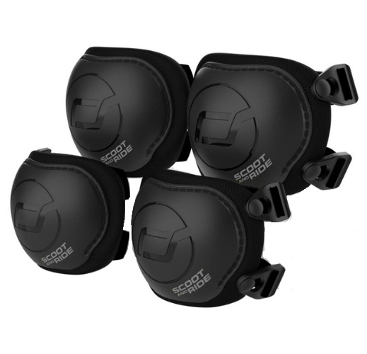 SCOOTANDRIDE Zestaw ochraniaczy dla dzieci XXS Black