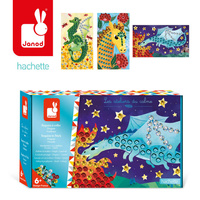 Artystyczny zestaw kreatywny Cekiny Smoki Janod 