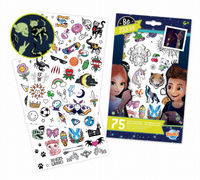 Zmywalne tatuaże fosforyzujące 75 szt Buki