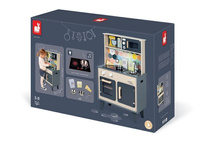 Duża drewniana kuchnia z dźwiękiem, światłem LED i 6 akcesoriami Mozaika 3-8 lat Janod