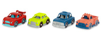 Zestaw 4 małych autek Mini Riders z wozem policyjnym Wonder Wheels Battat