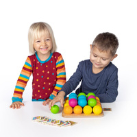 Gra dla dzieci w układanie kulek Froebla 46 el Erzi