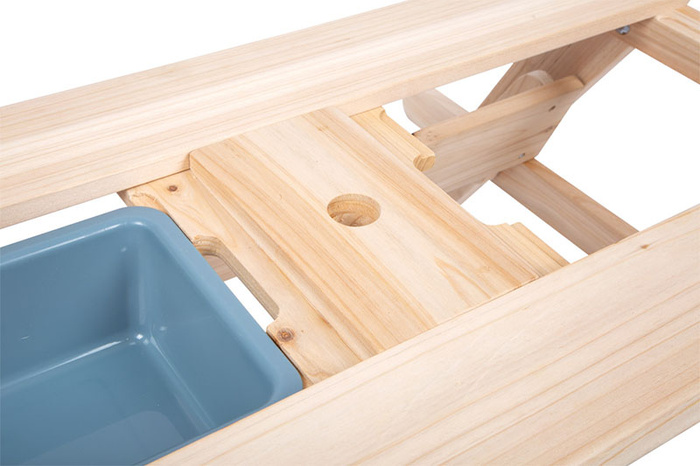 Drewniany stolik ogrodowy z siedzeniami zabawa błotem Small Foot