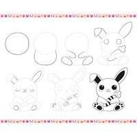 Zestaw kreatywny dla dzieci Rysowanie krok po kroku Modele kawaii Janod