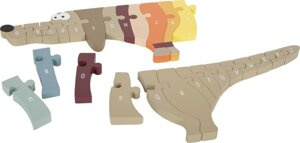 Drewniane puzzle nauka alfabetu jamnik Small Foot