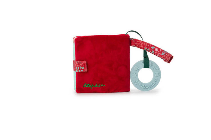 Materiałowa edukacyjna książeczka z mini gryzakiem Czerwony Kapturek LILLIPUTIENS