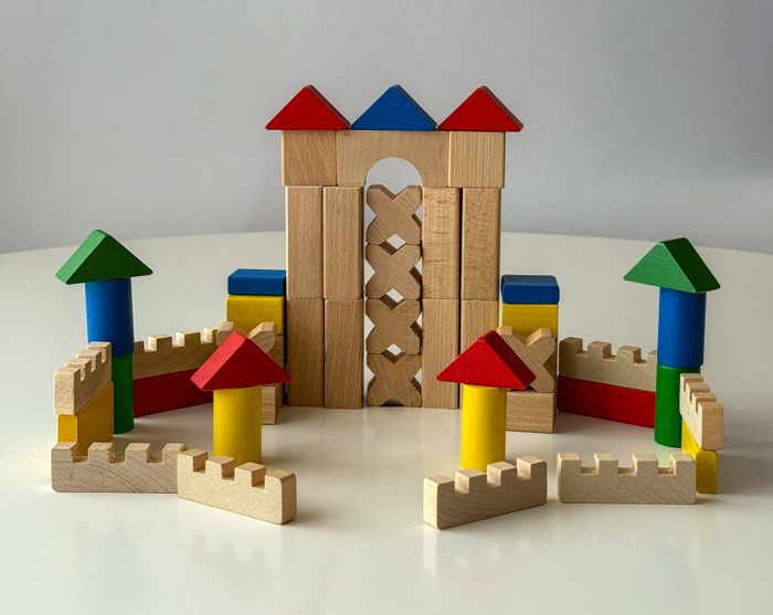 Drewniane klocki 150 elementów Mumbee