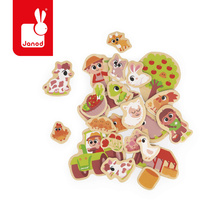 Magnesy drewniane dla dzieci Na farmie 24 szt. Janod 