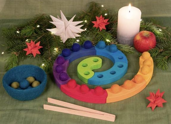 Drewniana układanka sortowanie kolorów Spirala Goki