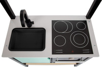 Czarna kuchnia z drewna dla dzieci industrialna Small Foot