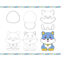 Rysowanie krok po kroku z brokatowymi markerami 20 rysunków i kolorowanek