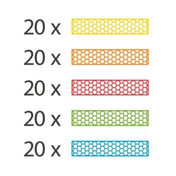 Klocki dla dzieci tęczowy Hello Box Bioblo 100 elementów