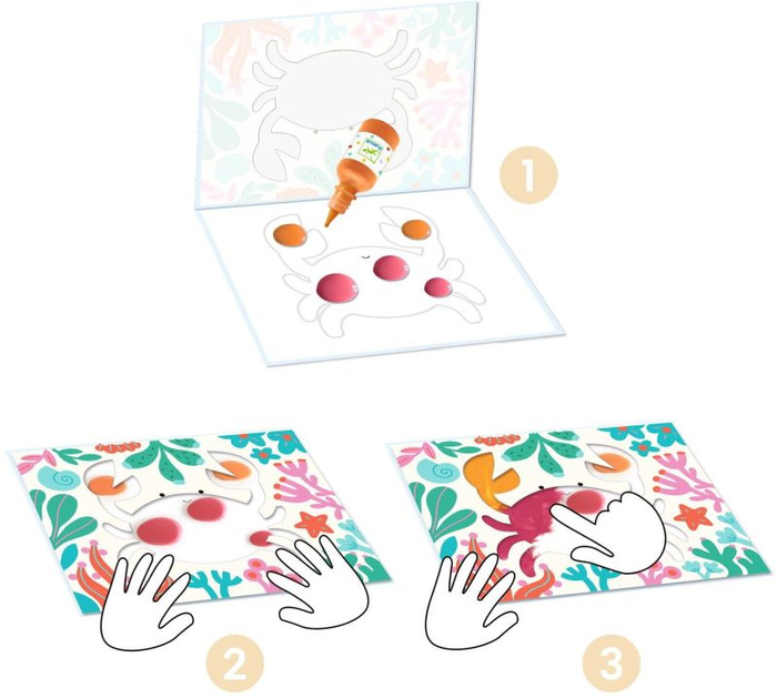 Zestaw kreatywny malowanie palcami dla dzieci Djeco