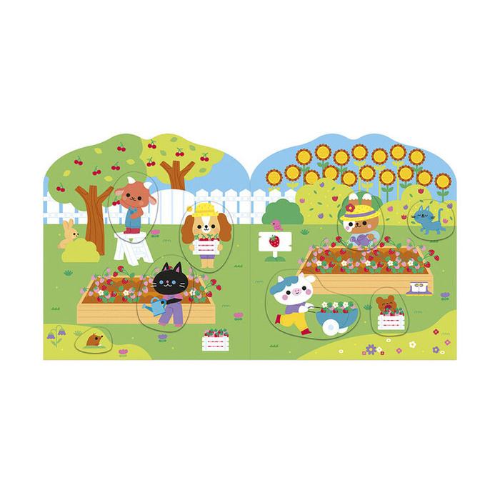 Książeczka z naklejkami Wieś Janod