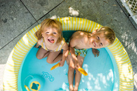 Basenik dla dzieci do ogrodu 120 cm Dippy Banana Blue Quut