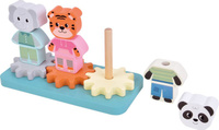 Klocki drewniane na palikach zwierzątka Jungle Friends Foot