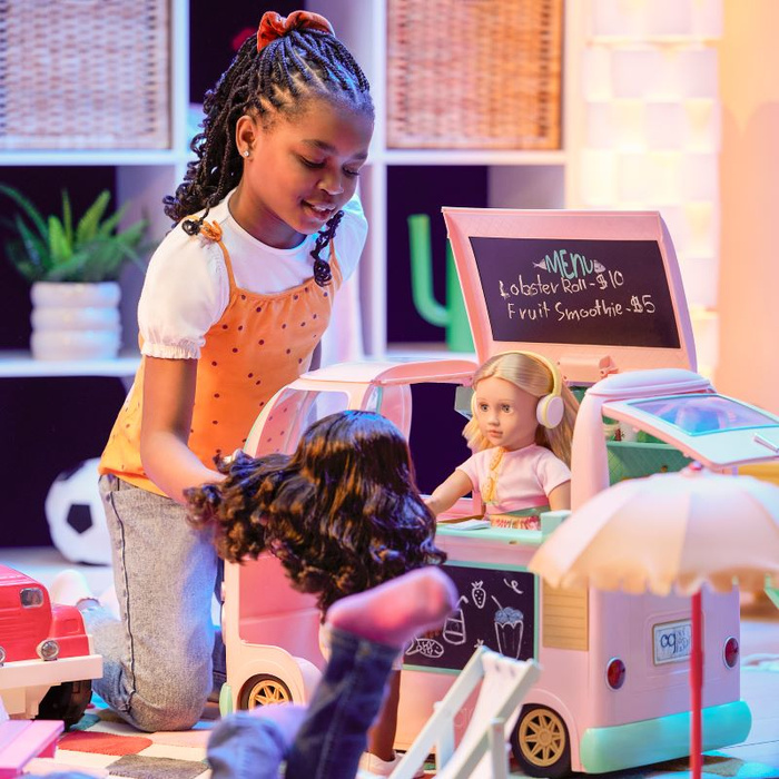 Rower do cateringu dla lalki 46cm lub podobnej Delivery Bike Our Generation