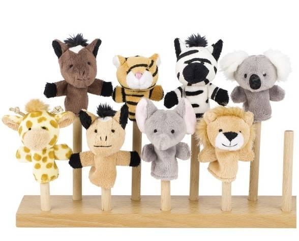 Pacynki na palec. Koala, zebra, tygrys, ...