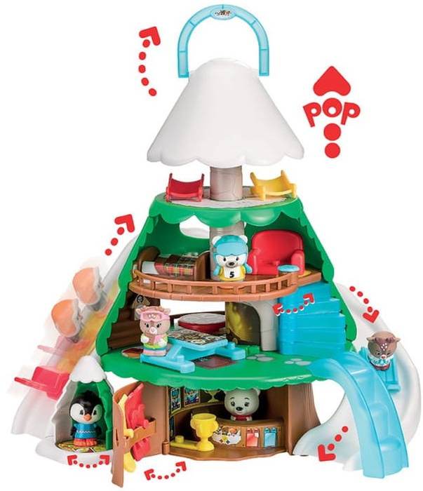 Drzewo domek alpejski stok narciarski Klorofil