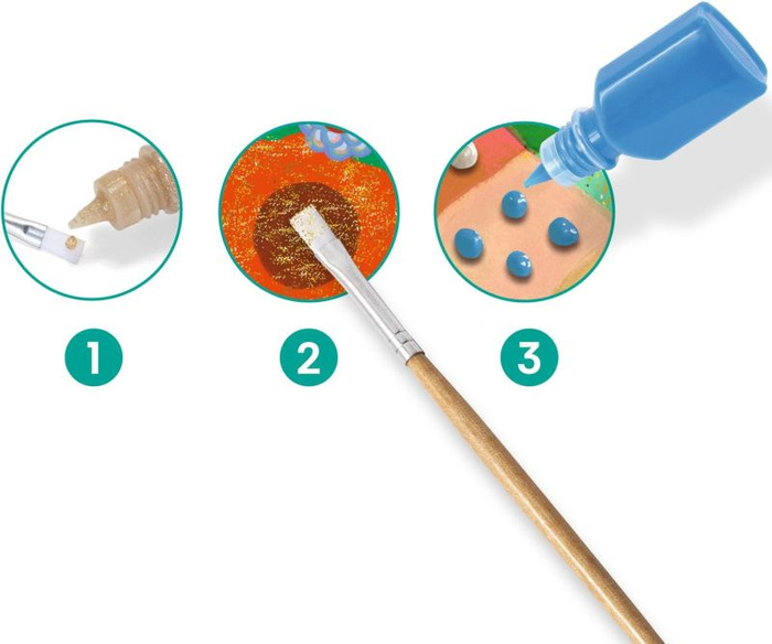 Zestaw kreatywny malowanie farbami 3D Las tropikalny