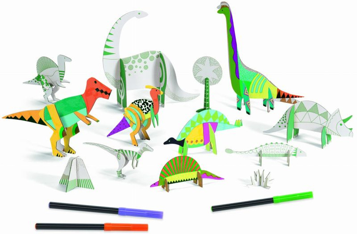 Kreatywny zestaw Dinozaury 3D Djeco