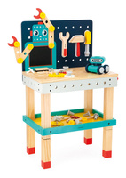 Drewniany stół warsztatowy dla małego majsterkowicza Robot Brico Kids Janod