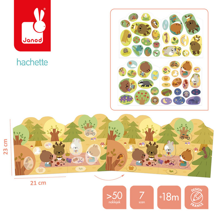 Książeczka z naklejkami Las Janod