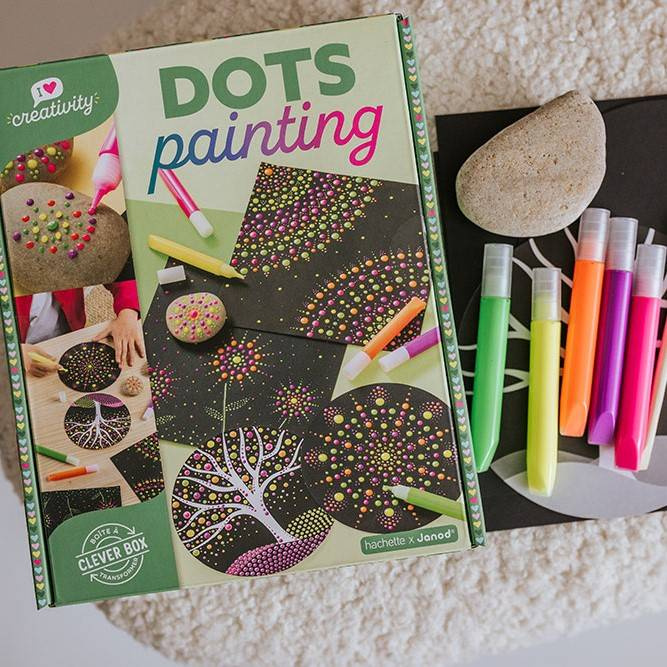 Zestaw kreatywny Malowanie kropkami 5 projektów Janod