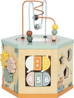 Kostka edukacyjna drewniana duża 7 stronna Safari Small Foot