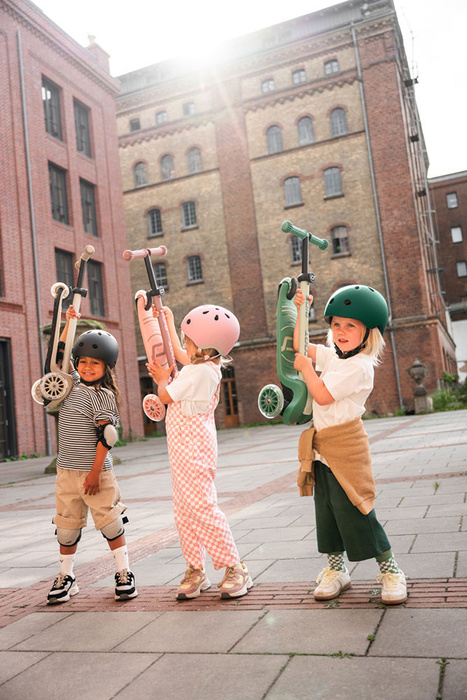 SCOOTANDRIDE Highwaykick 3S Hulajnoga z systemem sterowania 2w1 i kółkami LED składana 3+ Ash