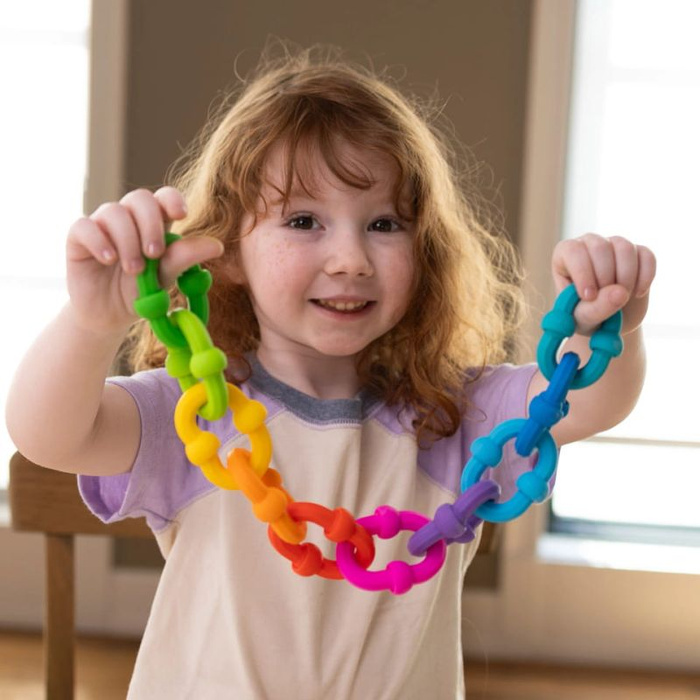 Plip Links półokrągłe klocki silikonowe Fat Brain Toys