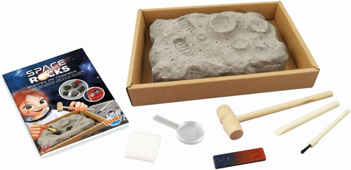 Zabawa edukacyjna dla dzieci Mały archeolog Kosmiczne skały Buki
