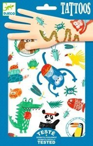 Zmywalne tatuaże dla dzieci. Zwierzaczki, Djeco