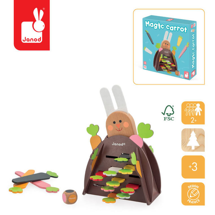 Gra strategiczna drewniana 2-4 os. Magiczna Marchewka Janod