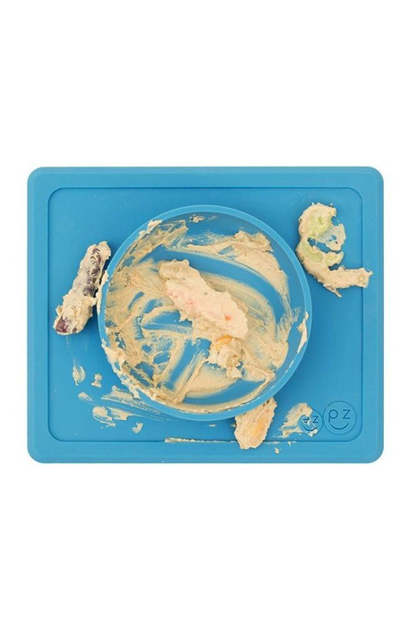 Silikonowa miseczka z podkładką 2w1 Mini Bowl niebieska EZPZ