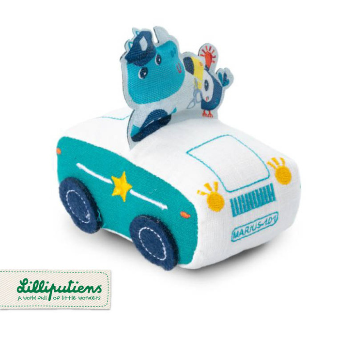 Miękkie auto z napędem pull-back Nosorożec Marius Lilliputiens