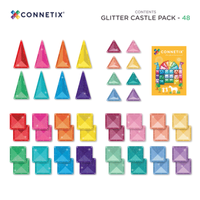 Klocki magnetyczne Glitter Castle Pack 48 el Connetix