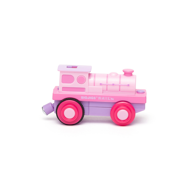 Pociąg Powerful Pink Loco z napędem Bigjigs Rail