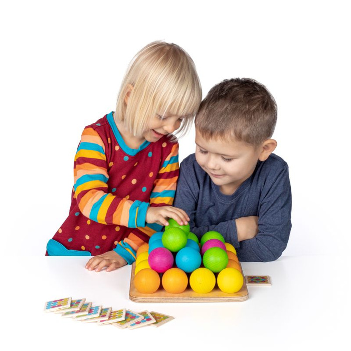 Gra dla dzieci w układanie kulek Froebla 46 el Erzi