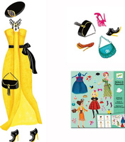 Zestaw naklejek dla dzieci wielokrotnego użytku. Moda, Djeco